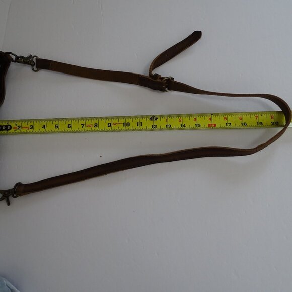 STS Ranch Leather Cowhide Calf Hair Crossbody Bag Purse Brown Rustic Cowgirl - Picture 12 of 13